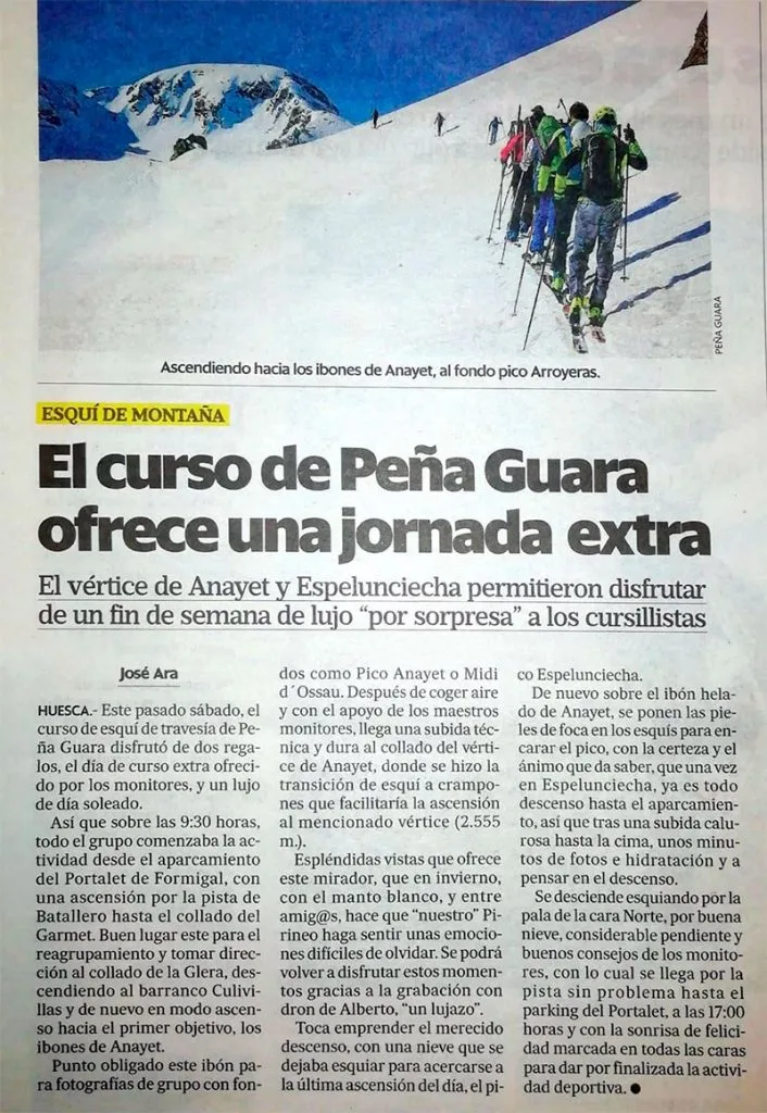 Skimo: Vértice del Anayet y Espelunciecha