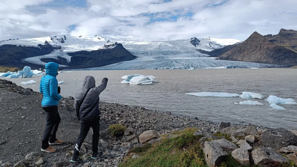 Flipando con la laguna glaciar del Fjallsjökull.